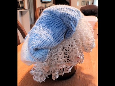 How to Loom Knit a Bo Peep Bonnet