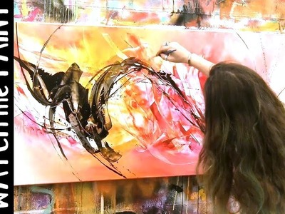I am still here :) Abstract acrylic painting with zAcheR-fineT -  Paintingdemo - Timelaps painting
