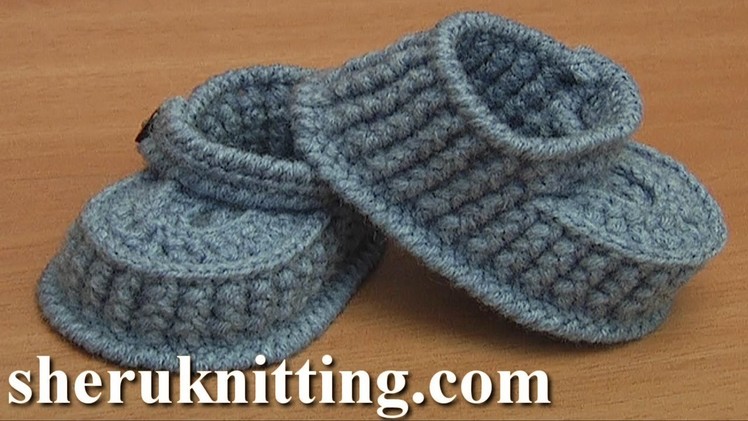 Learn How to Crochet Baby Booties Tutorial 64 Part 2 of 3