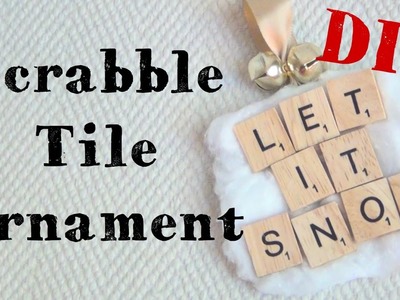 Let It Snow Scrabble Tile Ornament ♥ 12 DIYs of Christmas