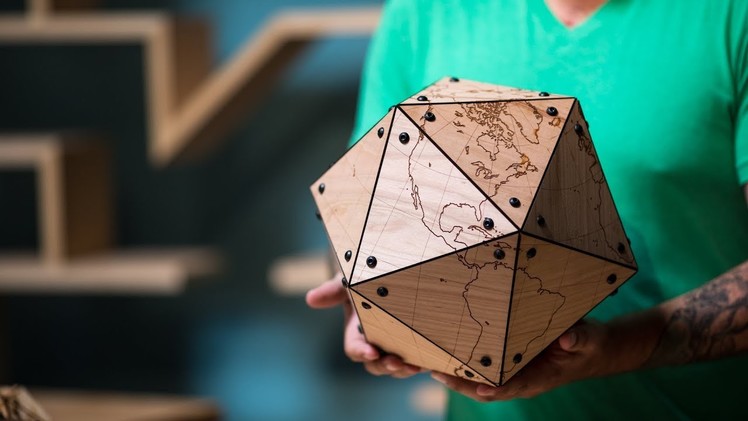 Making a Large Laser-Cut Dymaxion Globe!