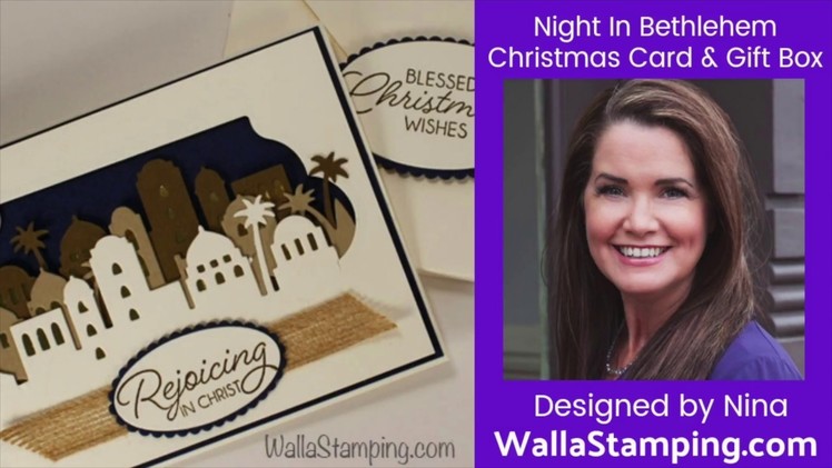 Night In Bethlehem Christmas Card & Gift Box using Envelope Punch Board