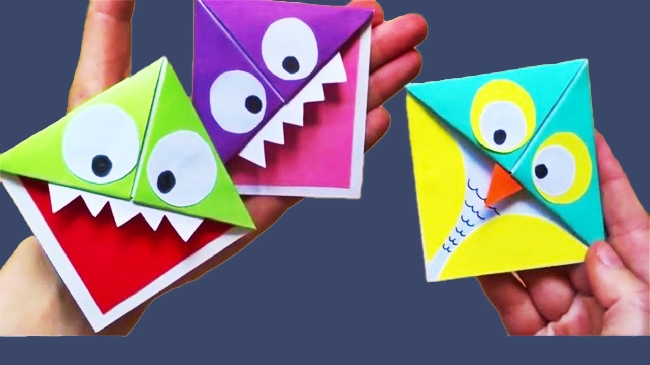 origami bookmark monster
