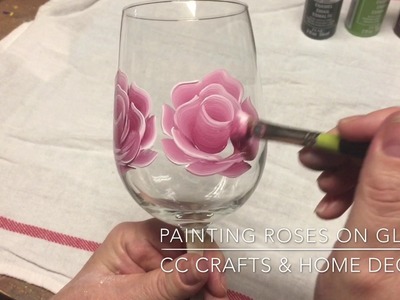 Painting Roses on Wineglasses