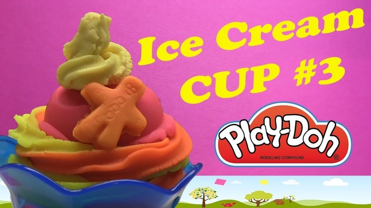 Play Doh Ice Cream Treats: making ice creams cup and cone #3