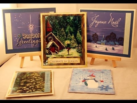 Recycled Christmas card wk 17
