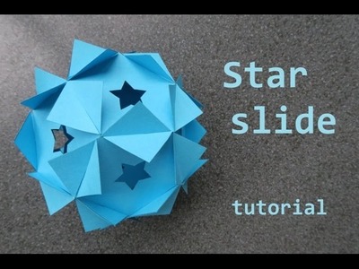 Star slide - sliceform - papercraft - tutorial - dutchpapergirl
