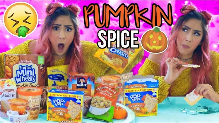 TASTING PUMPKIN SPICE FOODS! Pumpkin Spice Challenge!
