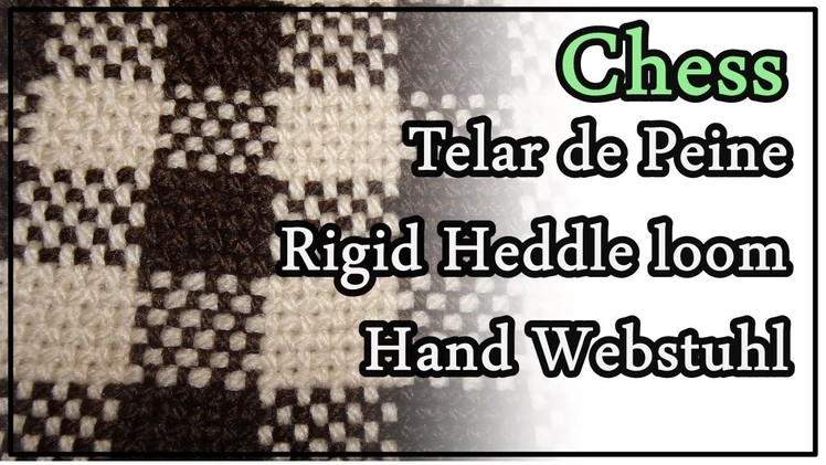 Telar María de  Peine Punto Chess Pattern Rigid Heddle Loom Hand Webstuhl Muster Lana Wolle