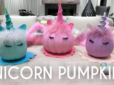 Unicorn Pumpkins - DIY Halloween Decor