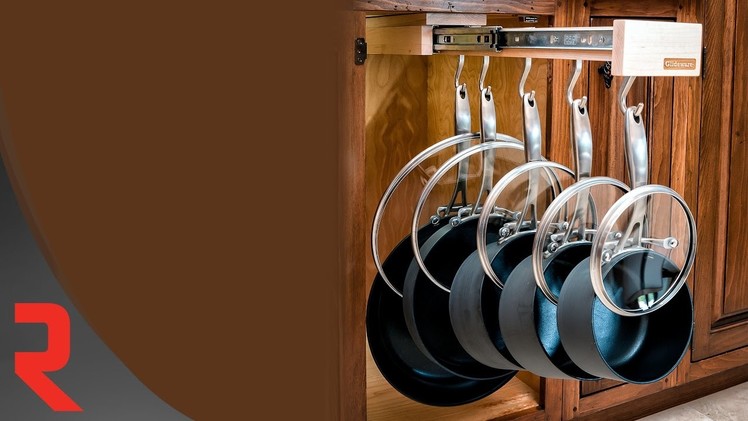 Universal Wood Pull-Out Pot Rack