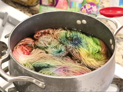 When I Should Have Added More Vinegar; Toddlers Dye Yarn with Easter Egg Dye Tablets