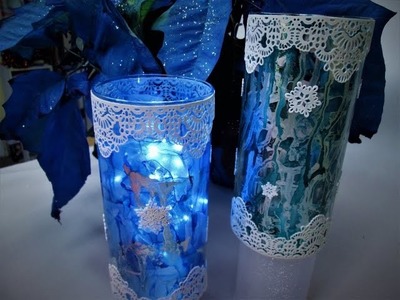 Winter Snowflake Lace Vase ~ Featuring Miriam Joy