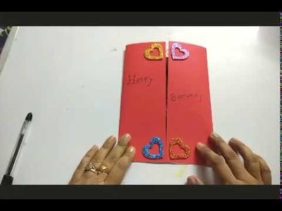 3 easy step birthday greeting card |  idea of making birthday card