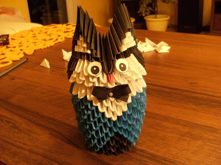 3D origami - BRIDEGROOM - owl wedding - how to make instruction
