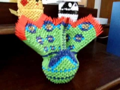 3D Origami Peacock - new