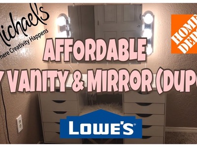 Affordable DIY Vanity & Mirror (DUPE)
