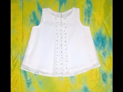 Baby Frock.Tank top.Pleated top Drafting,Cutting And Stiching
