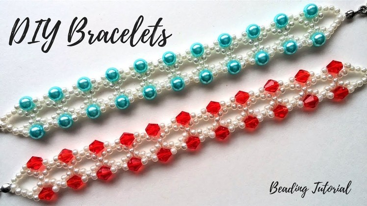 Beaded bracelets tutorial. How to make elegant jewelry. Gift ideas for holidays