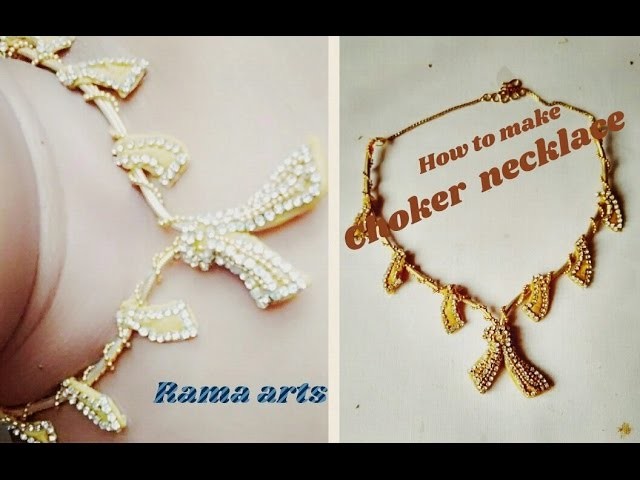 Choker necklace - How to make necklace | jewellery tutorials