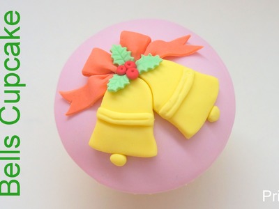 Christmas Cupcake & Cake Topper - How to Make a Christmas Bells Cupcake