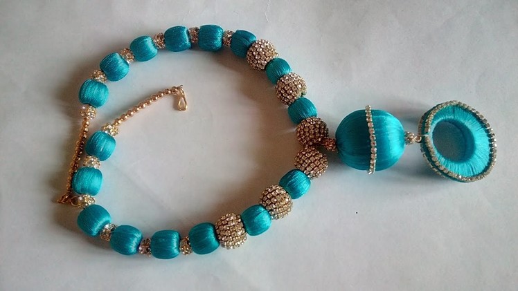 Designer stylish modern and trendy silk thread necklace with locket  - SSC Arts 380