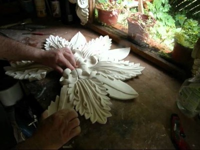 DESIGNING, MOULDING & MAKING A DECORATIVE PLASTER CENTRE PIECE - filmsculpt.com ©