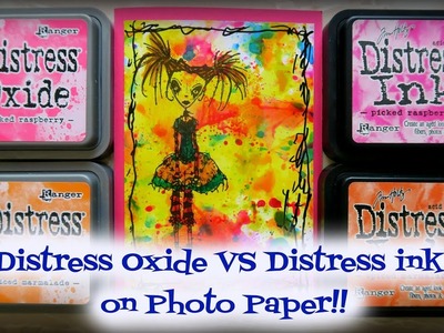 Distress Oxide vs Distress ink on Photo Paper!!
