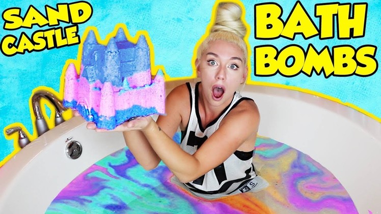 DIY GIANT CASTLE BATH BOMBS! How To Make The Most SATISFYING Bath Bomb Ever!