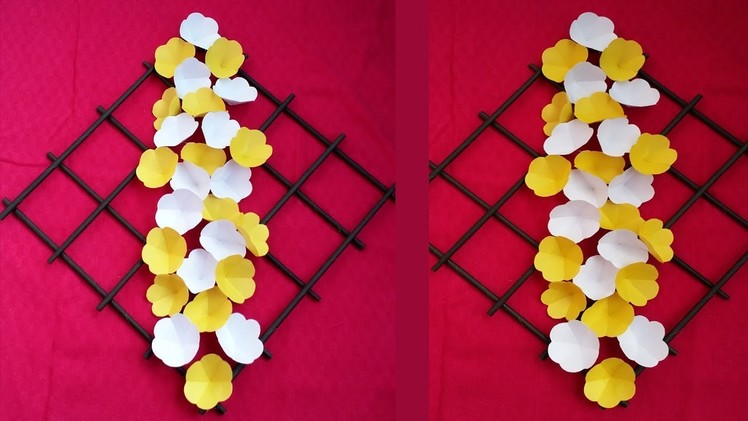 DIY: Wall Decoration Idea !!! How to Make Most Beautiful Paper Flower  Hanging !!!