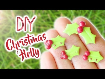 Easy Christmas Holly│Polymer Clay Tutorial