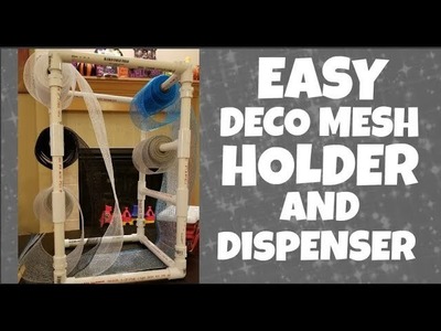 Easy DIY Deco Mesh Ribbon Holder and Dispenser