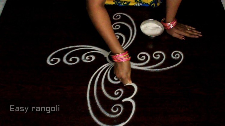 Easy free hand rangoli designs || free hand simple kolam designs || freehand muggulu designs