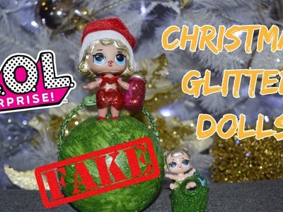 FAKE LOL LQL GLITTER SURPRISE! CHRISTMAS DIY CUSTOM DOLLS