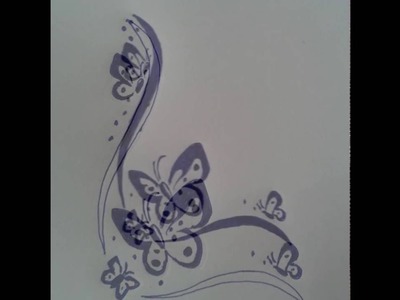 Front Page Of Project Copy Decoration Style. . Free Hand Sketch.