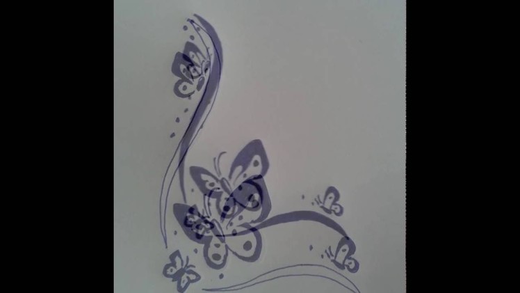 Front Page Of Project Copy Decoration Style. . Free Hand Sketch.
