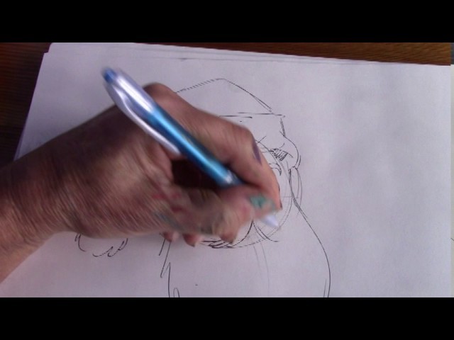 HOW TO DRAWING SANTA CLAUS (head)