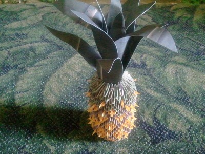 How to make 3d origami Pineapple