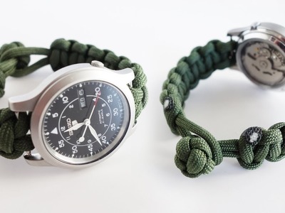 How to Make a Paracord Watch Band Tutorial | Knot and Loop Watch Band Without Buckle