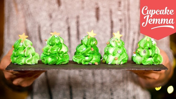 How to Make Christmas Tree Meringues | Cupcake Jemma