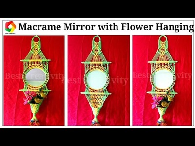 How to make Macrame Mirror Wall Hanging | New Design Macrame Wall Hanging 2017 | Mirror Wall Hanging