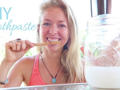 HOW TO MAKE NATURAL TOOTHPASTE  with Coconut Oil + Baking Soda. Vegan + Organic
