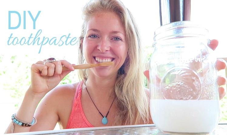 HOW TO MAKE NATURAL TOOTHPASTE  with Coconut Oil + Baking Soda. Vegan + Organic