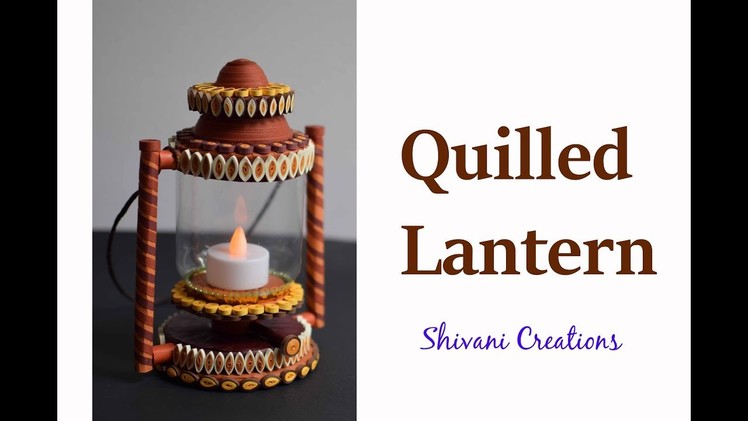 How to make Quilling Lantern. Quilled Lampshade. Miniature Quilling. DIY Quiiling item