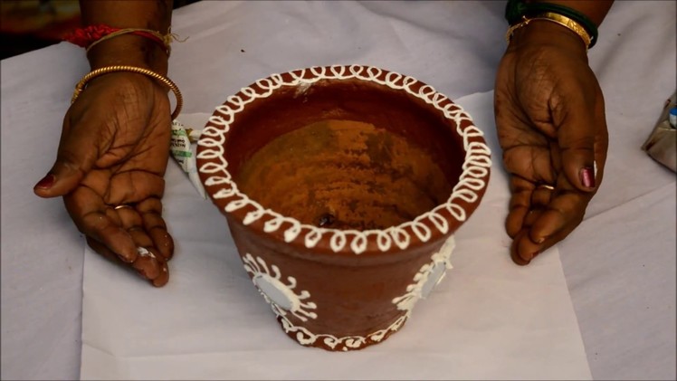 How to make Rajestani Pot Painting with Latha Mani Rajkumar