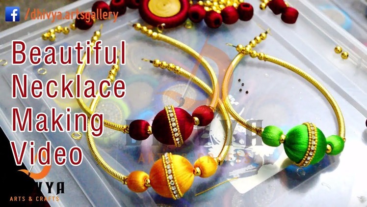 How To Make Silk Thread Necklace | Party Wear | DIY | beginers | designs | easily