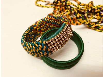 Latest and  modern Silk thread designer  fancy bangle - SSC Arts 543