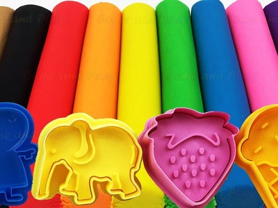 Learn Colors with Play Doh Modelling Clay and Cookie Molds and Surprise!