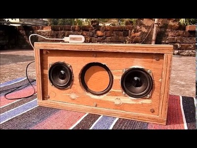 Low budget diy boombox Sound test using pam 8403 with 2* 3inch woofer and home made bass radiator