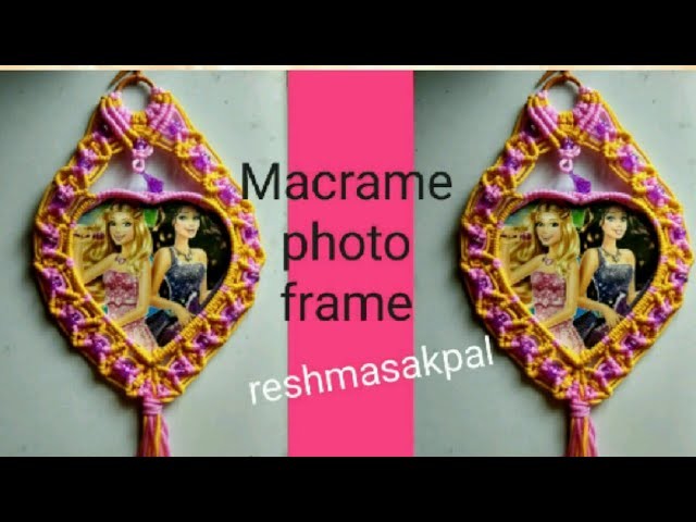 Macrame photo frame